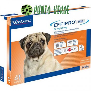 VIRBAC EFFIPRO DUO CANE SMALL 4 pipette da 0,67 ml KG 2-10